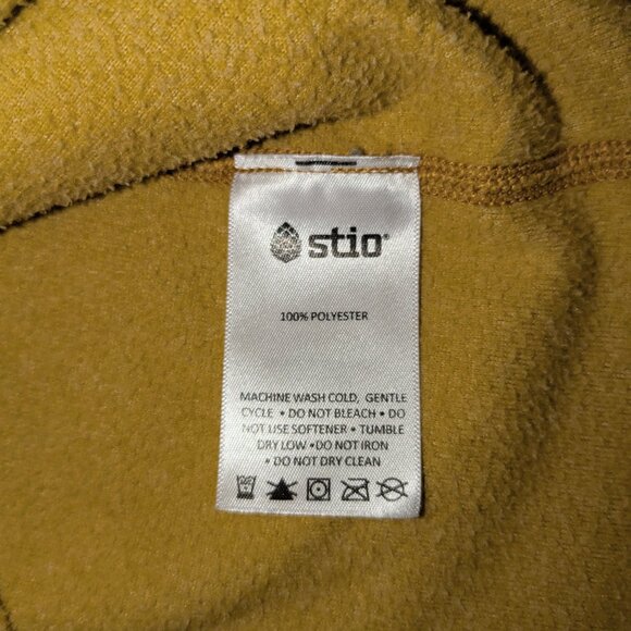 Stio Turpin Fleece Funnel Neck Sweater Top Womens Medium Yellow Pullover Active - Picture 7 of 9